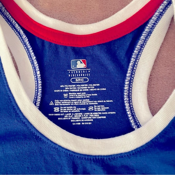 Authentic MLB Toronto Blue Jays Sparkle Logo Tank Top. Blue - Picture 5 of 7